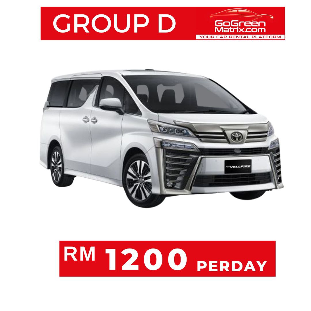 Toyota Vellfire/Alphard AGH30 2.5 (A) or Similar